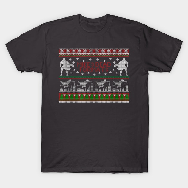 Mike's Dead Formats Ugly Christmas Sweater T-Shirt by MikesDeadFormats